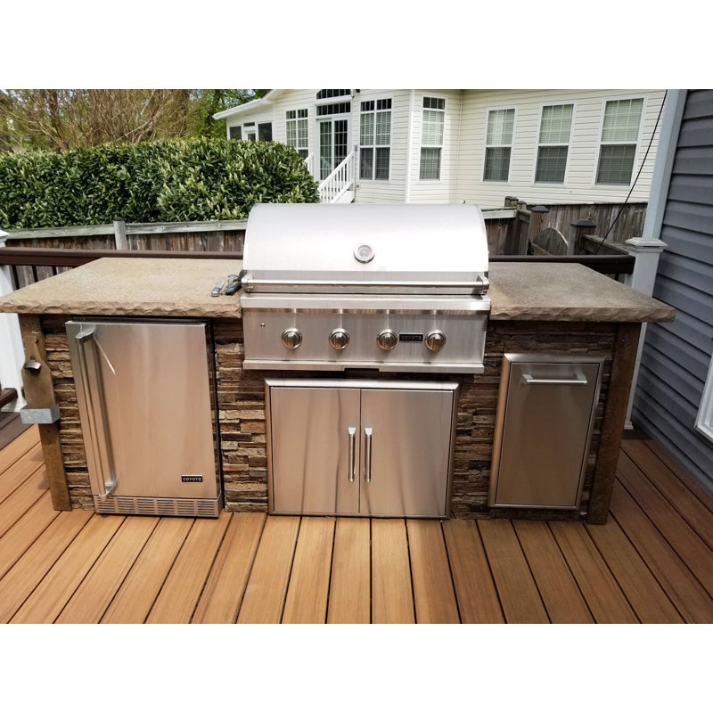 RTA Outdoor Living 96" 5Piece Natural Gas BBQ Grill Islands Wayfair